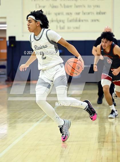 Thumbnail 2 in St. Pius X-St. Matthias Academy vs. Riviera Prep (Tarkanian Classic) photogallery.
