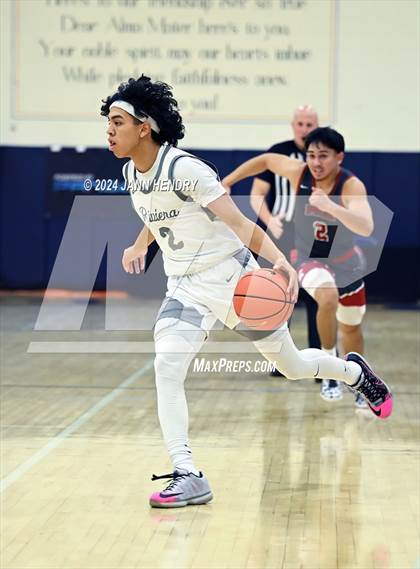 Thumbnail 1 in St. Pius X-St. Matthias Academy vs. Riviera Prep (Tarkanian Classic) photogallery.