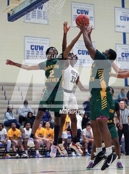 Thumbnail 2 in Pius XI Catholic VS Martin Luther (Wisconsin Basketball Yearbook Shootout) photogallery.