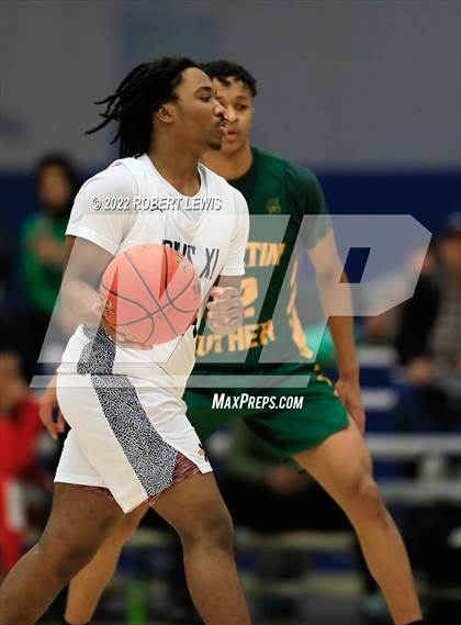 Thumbnail 2 in Pius XI Catholic VS Martin Luther (Wisconsin Basketball Yearbook Shootout) photogallery.