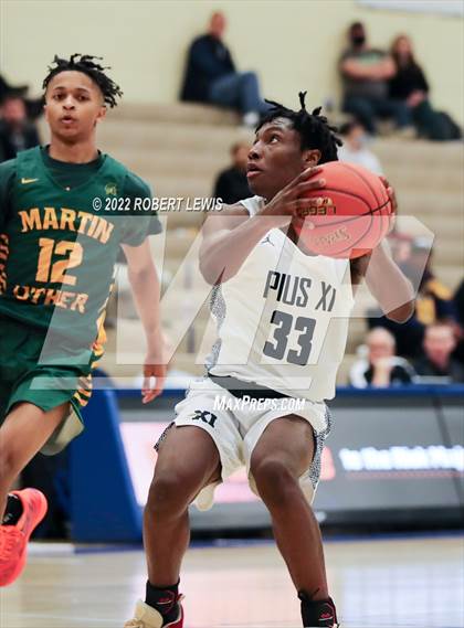 Thumbnail 1 in Pius XI Catholic VS Martin Luther (Wisconsin Basketball Yearbook Shootout) photogallery.