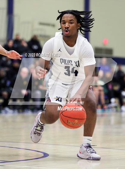 Thumbnail 2 in Pius XI Catholic VS Martin Luther (Wisconsin Basketball Yearbook Shootout) photogallery.