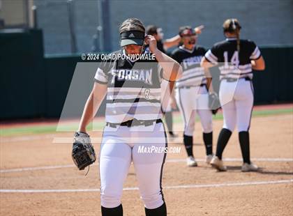 Thumbnail 2 in Beckville vs. Forsan (UIL 2A Softball Semifinal) photogallery.