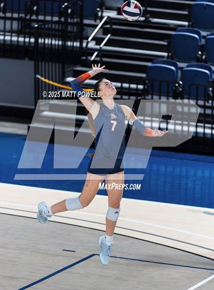 Thumbnail 2 in Seven Lakes vs Dawson (UIL 6A Volleyball Regional) photogallery.