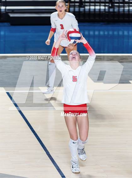 Thumbnail 1 in Seven Lakes vs Dawson (UIL 6A Volleyball Regional) photogallery.