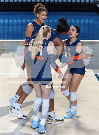 Thumbnail 3 in Seven Lakes vs Dawson (UIL 6A Volleyball Regional) photogallery.