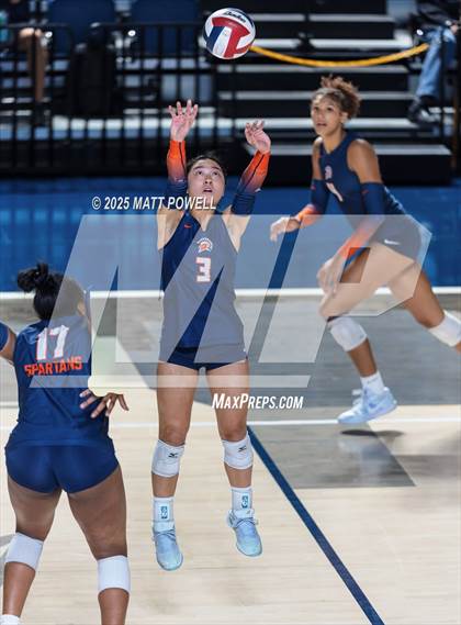 Thumbnail 2 in Seven Lakes vs Dawson (UIL 6A Volleyball Regional) photogallery.