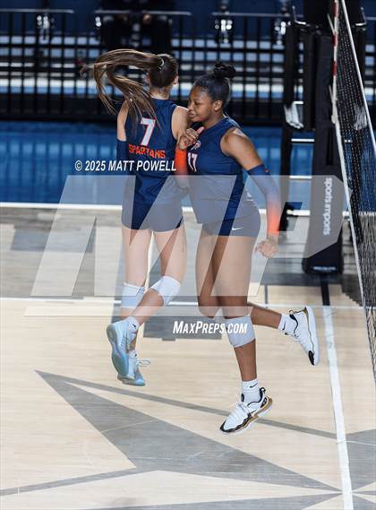 Thumbnail 1 in Seven Lakes vs Dawson (UIL 6A Volleyball Regional) photogallery.