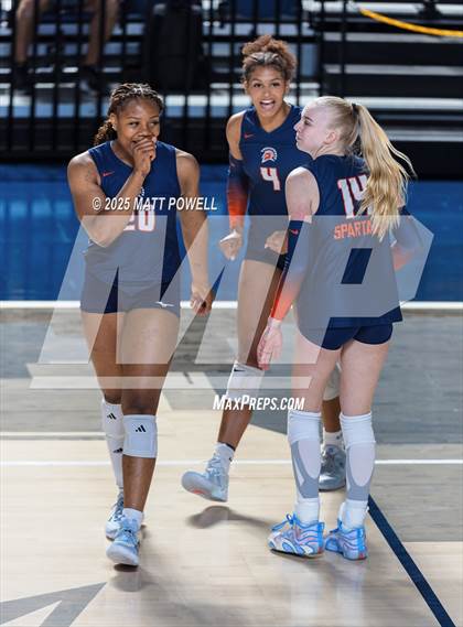 Thumbnail 3 in Seven Lakes vs Dawson (UIL 6A Volleyball Regional) photogallery.