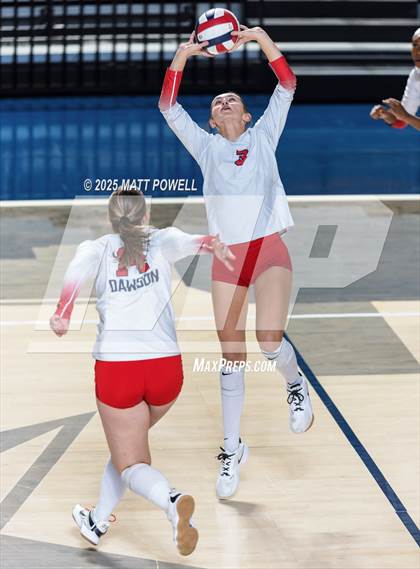 Thumbnail 3 in Seven Lakes vs Dawson (UIL 6A Volleyball Regional) photogallery.