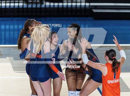Thumbnail 1 in Seven Lakes vs Dawson (UIL 6A Volleyball Regional) photogallery.