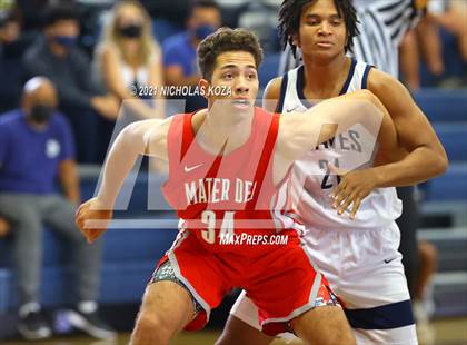Thumbnail 2 in Mater Dei vs. St. John Bosco photogallery.