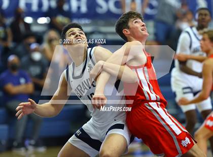 Thumbnail 2 in Mater Dei vs. St. John Bosco photogallery.