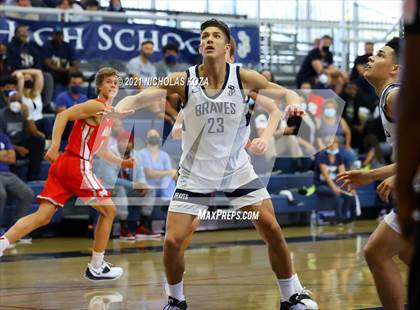Thumbnail 2 in Mater Dei vs. St. John Bosco photogallery.