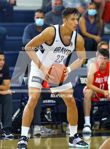 Thumbnail 3 in Mater Dei vs. St. John Bosco photogallery.