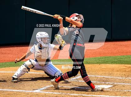 Thumbnail 3 in Lake Creek vs. Canyon (UIL 5A Softball Final) photogallery.