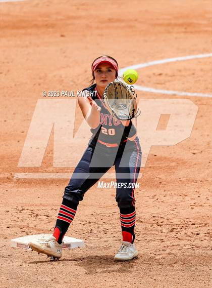 Thumbnail 3 in Lake Creek vs. Canyon (UIL 5A Softball Final) photogallery.
