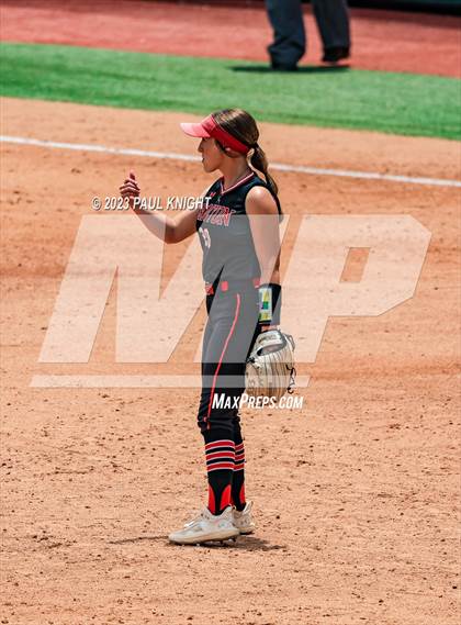 Thumbnail 3 in Lake Creek vs. Canyon (UIL 5A Softball Final) photogallery.