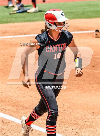 Thumbnail 2 in Lake Creek vs. Canyon (UIL 5A Softball Final) photogallery.