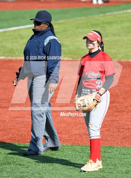 Thumbnail 2 in South Stanly vs Independence (Blue Devil Softball Jamboree) photogallery.