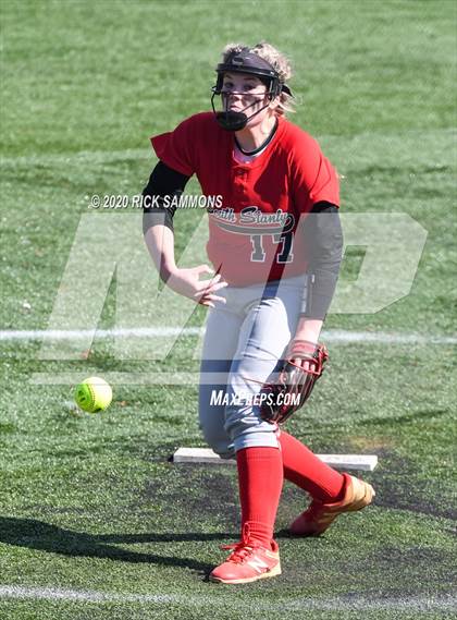 Thumbnail 2 in South Stanly vs Independence (Blue Devil Softball Jamboree) photogallery.