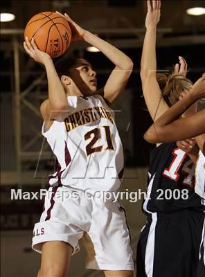 Thumbnail 1 in Christ the King vs Ursuline Academy (Spalding Hoophall Classic) photogallery.