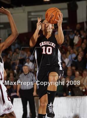 Thumbnail 2 in Christ the King vs Ursuline Academy (Spalding Hoophall Classic) photogallery.