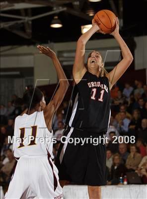 Thumbnail 1 in Christ the King vs Ursuline Academy (Spalding Hoophall Classic) photogallery.