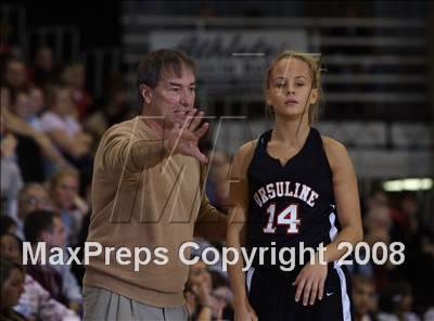 Thumbnail 2 in Christ the King vs Ursuline Academy (Spalding Hoophall Classic) photogallery.