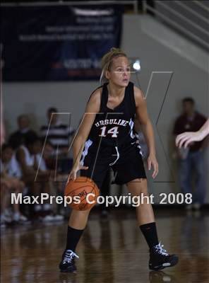 Thumbnail 2 in Christ the King vs Ursuline Academy (Spalding Hoophall Classic) photogallery.