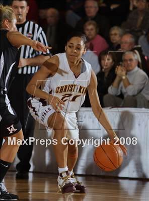 Thumbnail 2 in Christ the King vs Ursuline Academy (Spalding Hoophall Classic) photogallery.