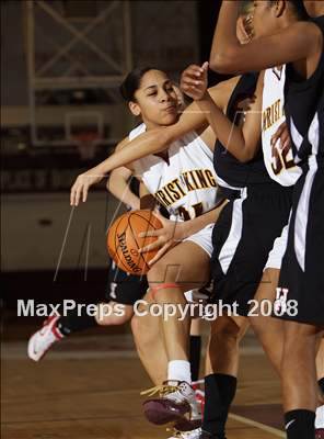 Thumbnail 2 in Christ the King vs Ursuline Academy (Spalding Hoophall Classic) photogallery.