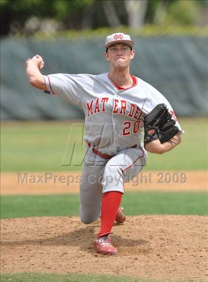 Thumbnail 3 in Mater Dei vs. Notre Dame Prep (Anderson Bat National Classic) photogallery.