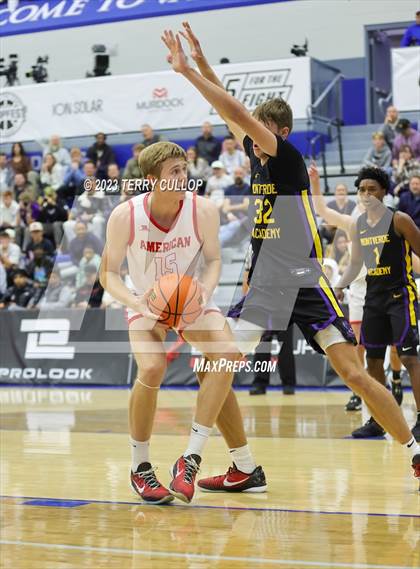 Thumbnail 2 in Montverde Academy vs. American Fork (5 for the Fight National Hoopfest) photogallery.
