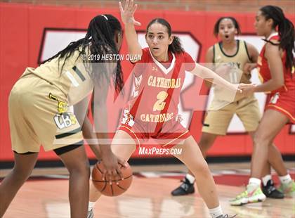 Thumbnail 2 in Cathedral Catholic vs. Long Beach Poly (Troy Classic) photogallery.