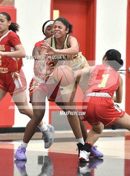 Thumbnail 1 in Cathedral Catholic vs. Long Beach Poly (Troy Classic) photogallery.