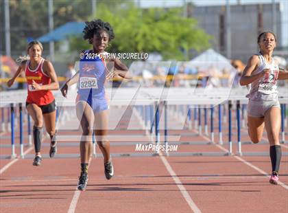 Thumbnail 1 in AIA Track & Field Championships (Girls Hurdles 100m DIV 1 & 3) photogallery.
