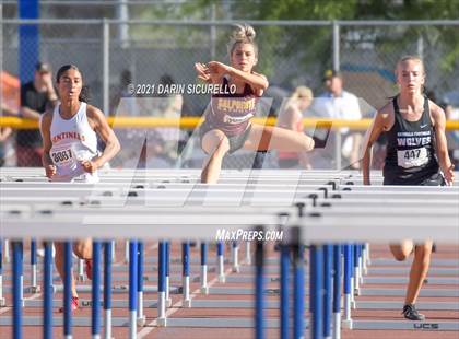 Thumbnail 1 in AIA Track & Field Championships (Girls Hurdles 100m DIV 1 & 3) photogallery.