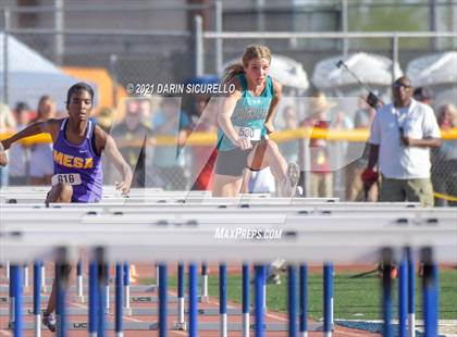 Thumbnail 3 in AIA Track & Field Championships (Girls Hurdles 100m DIV 1 & 3) photogallery.