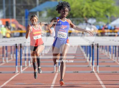Thumbnail 3 in AIA Track & Field Championships (Girls Hurdles 100m DIV 1 & 3) photogallery.
