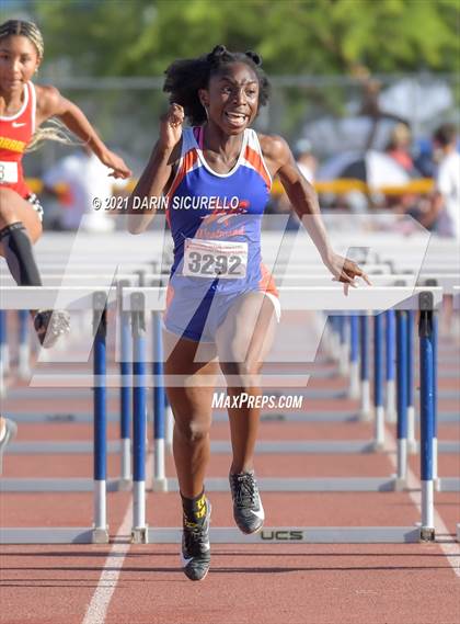 Thumbnail 1 in AIA Track & Field Championships (Girls Hurdles 100m DIV 1 & 3) photogallery.