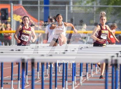 Thumbnail 1 in AIA Track & Field Championships (Girls Hurdles 100m DIV 1 & 3) photogallery.