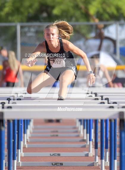 Thumbnail 3 in AIA Track & Field Championships (Girls Hurdles 100m DIV 1 & 3) photogallery.