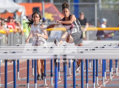 Thumbnail 3 in AIA Track & Field Championships (Girls Hurdles 100m DIV 1 & 3) photogallery.