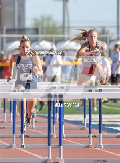 Thumbnail 3 in AIA Track & Field Championships (Girls Hurdles 100m DIV 1 & 3) photogallery.