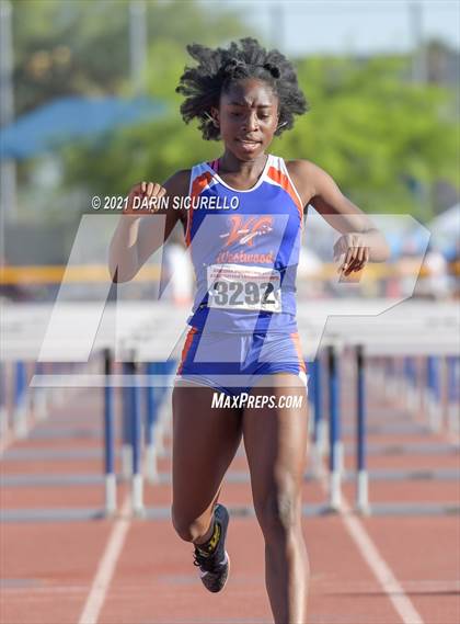 Thumbnail 3 in AIA Track & Field Championships (Girls Hurdles 100m DIV 1 & 3) photogallery.