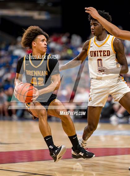 Thumbnail 1 in Beaumont United vs Brennan (UIL 6A Basketball Semifinal) photogallery.