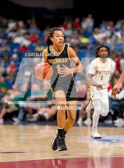 Thumbnail 1 in Beaumont United vs Brennan (UIL 6A Basketball Semifinal) photogallery.