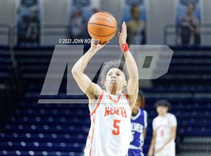 Thumbnail 3 in Michigan City vs. Fort Wayne North Side (PSM Holiday Shootout) photogallery.