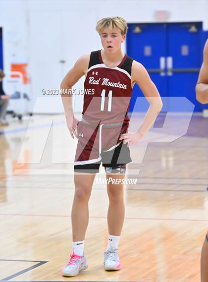 Thumbnail 1 in Cactus Shadows vs. Red Mountain (Moon Valley Beyond Basketball Thanksgiving Tournament) photogallery.
